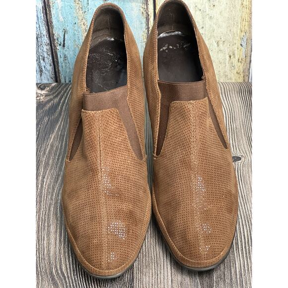 Amalfi By Rangoni Women’s Brown Suede Heels Pump Size 10M Made In Italy - Picture 2 of 16